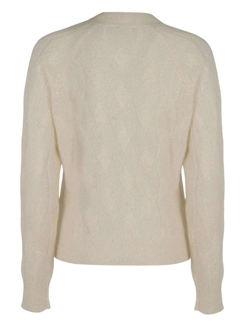 Peserico Sweater With Cable Knit Pattern In Neutral