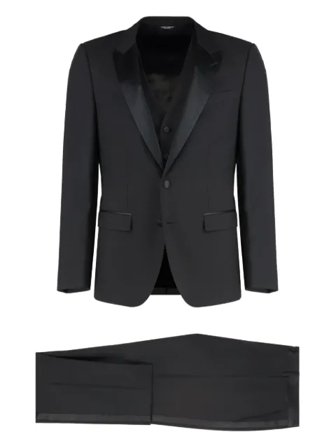 Dolce & Gabbana satin-lapels three-pieces suit