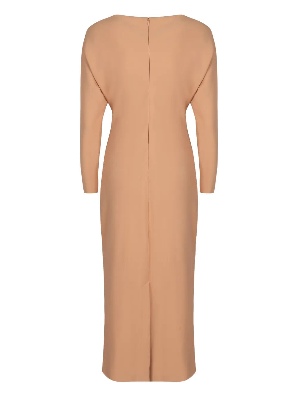Alberta Ferretti Alberta Ferreti Elegant Long Dress In Soft Fabric In Nude