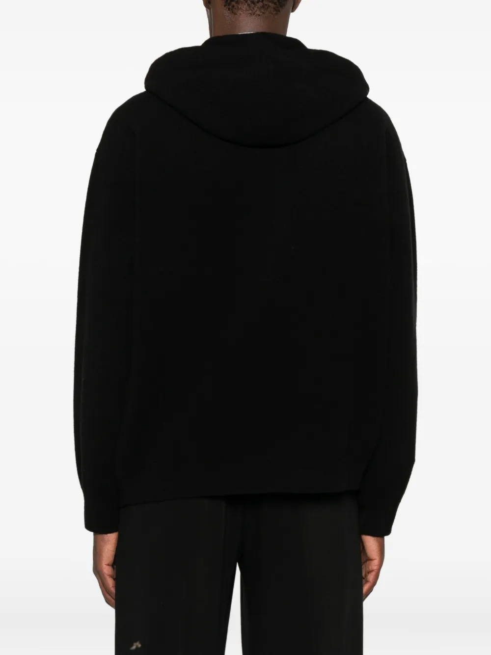 Roberto Collina Hoodie met rits Zwart