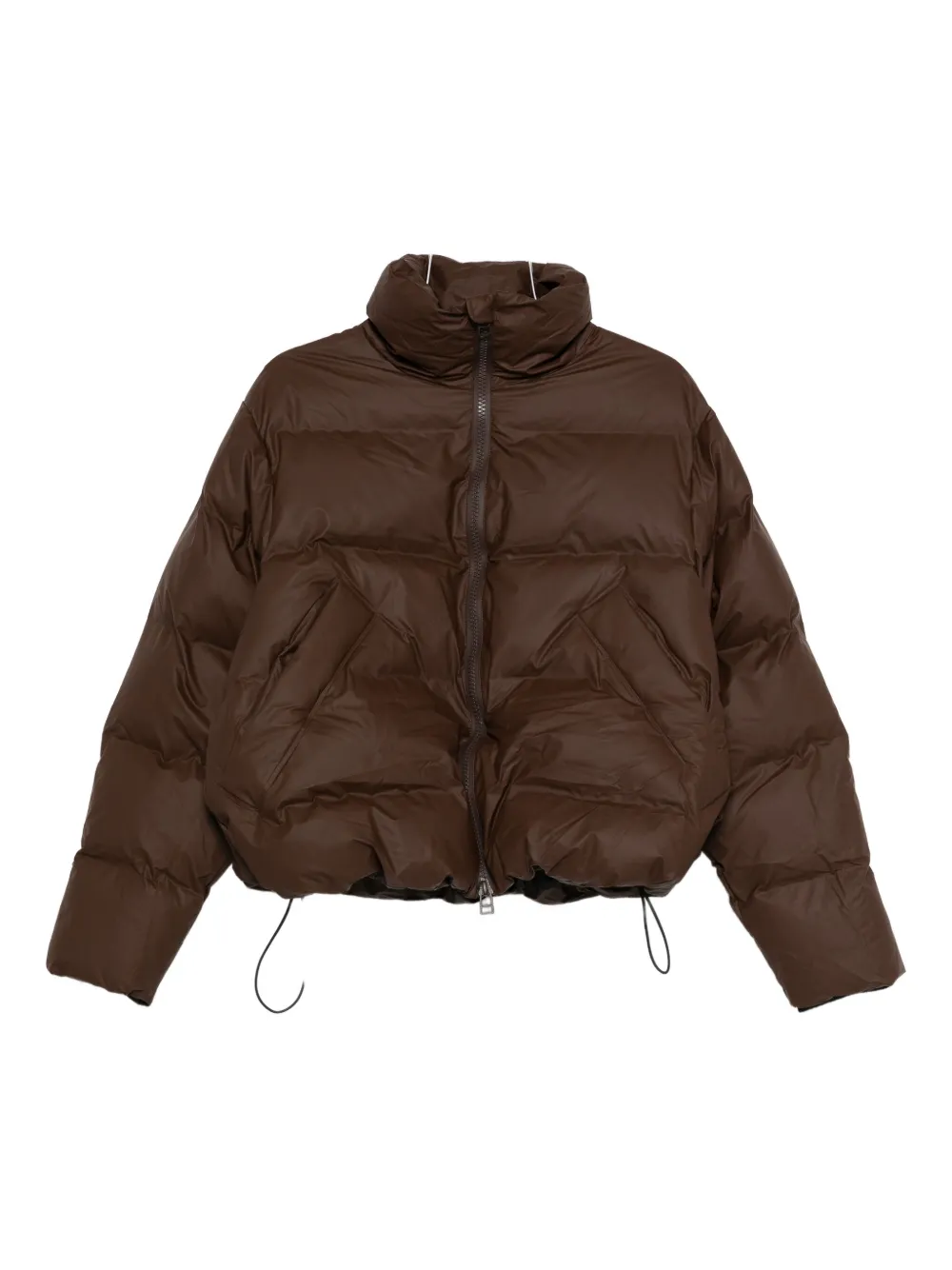 KASSL Editions quilted zip-up puffer jacket - Marrone