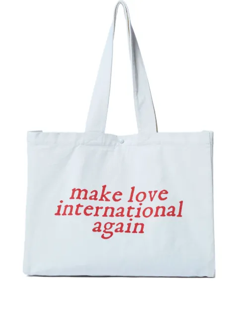 ACMH x Love International tote con motivo del logo