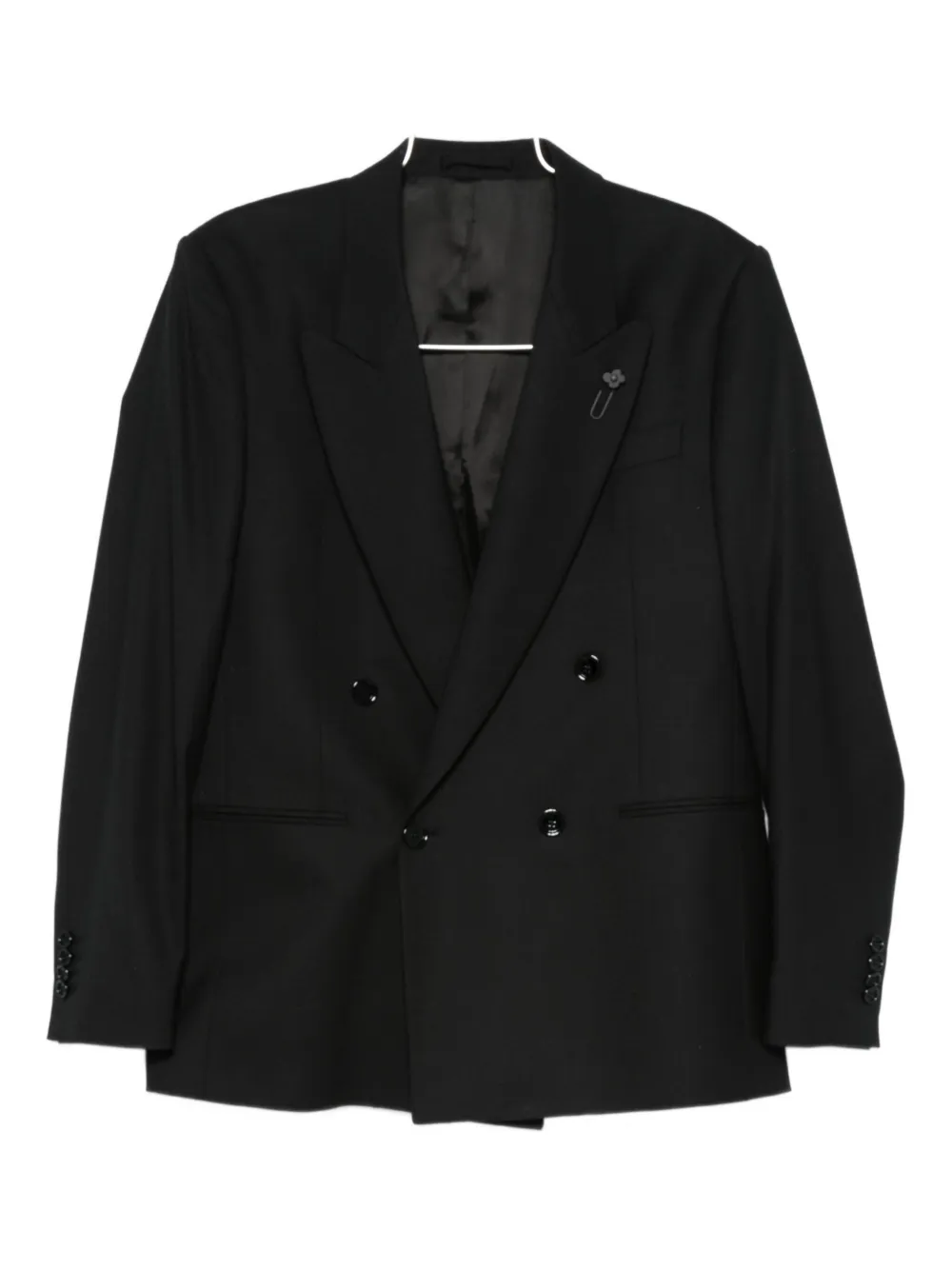 Lardini double-breasted blazer | Black | Image 1