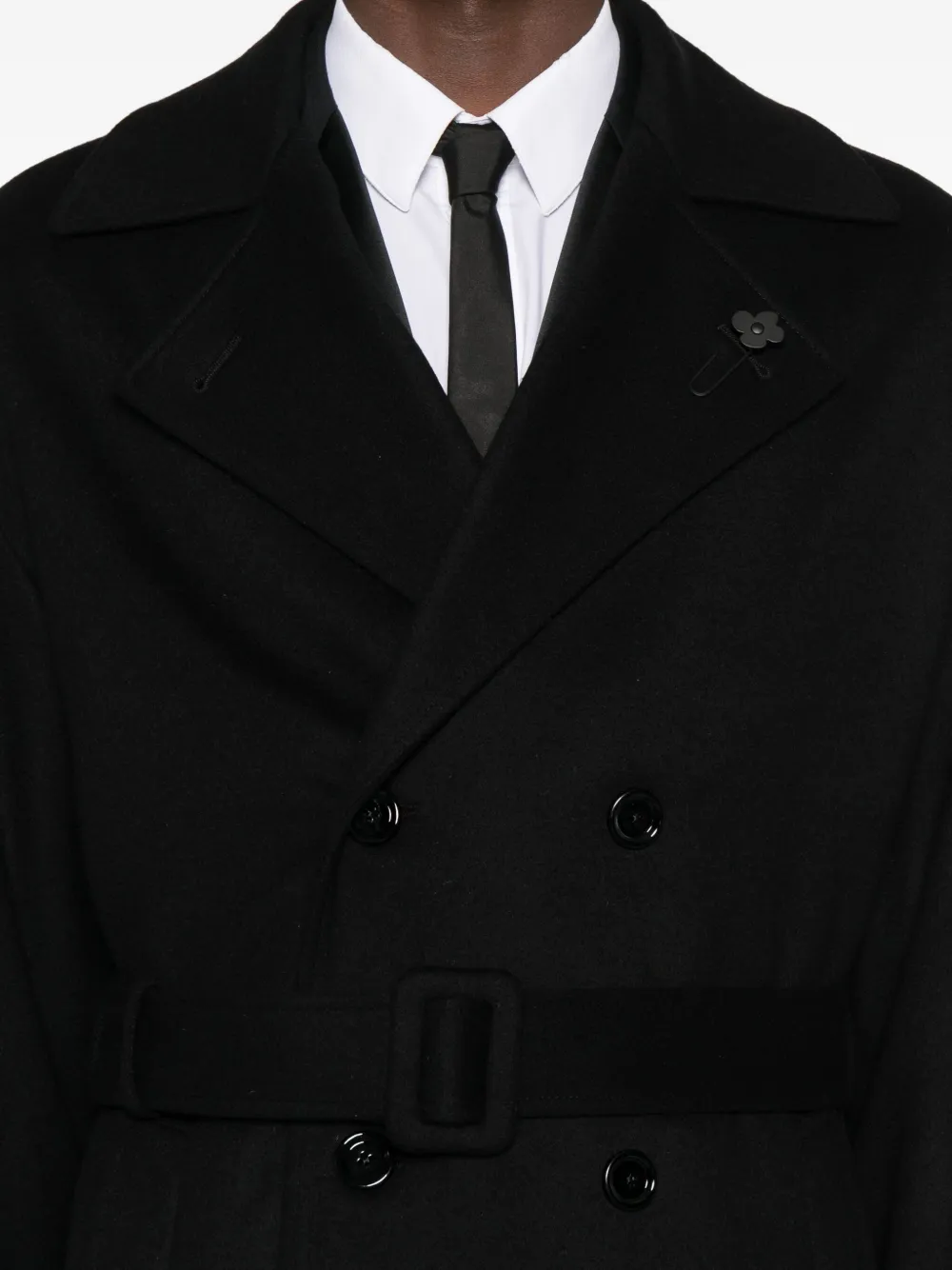 Lardini Jas met dubbele rij knopen Zwart