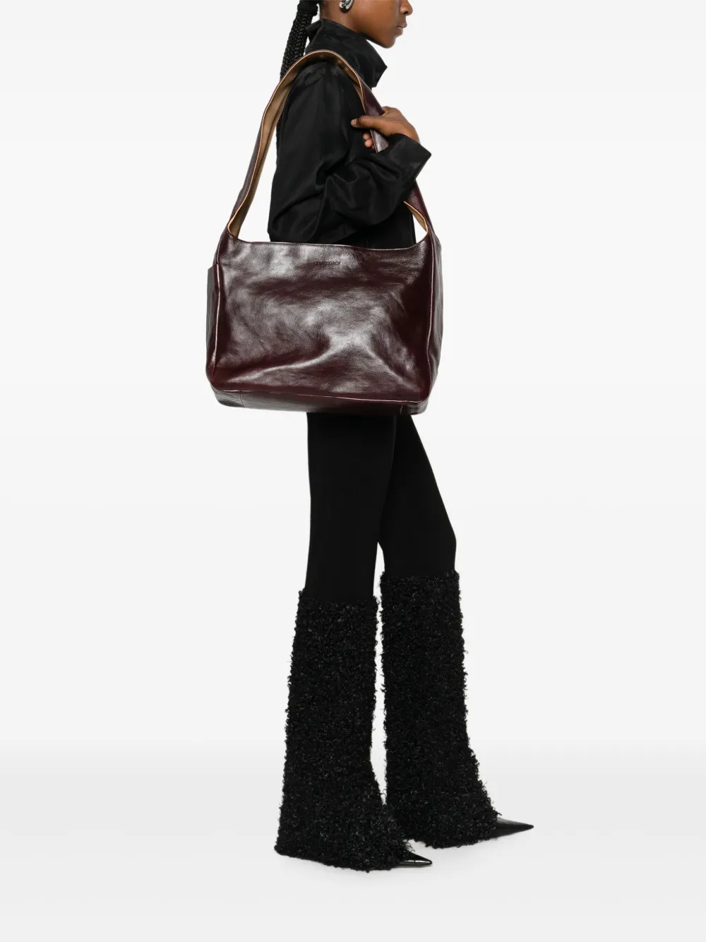 OUR LEGACY Leren schoudertas Rood