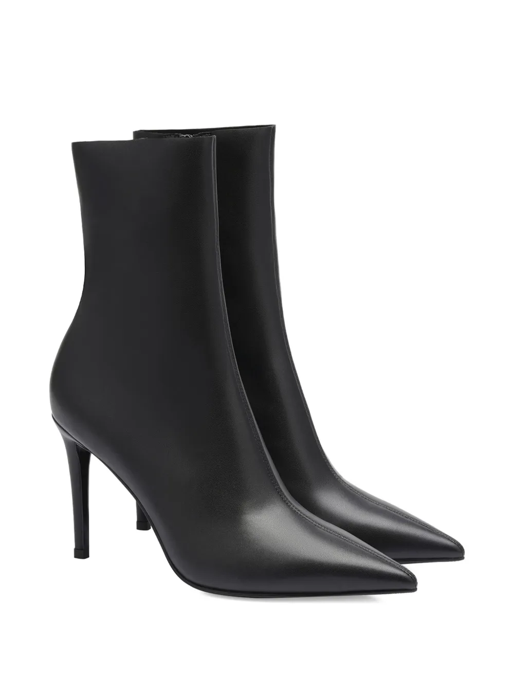 Potamy Leather Ankle Boots In Black