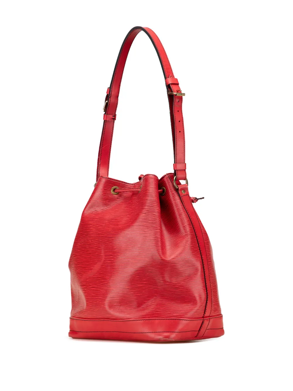 Pre-owned Louis Vuitton 1992 Epi Noe Gm Bucket Bag In Red