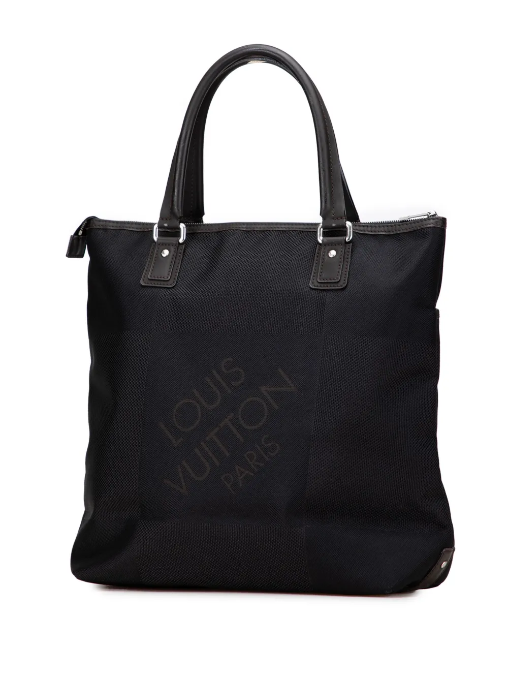 Pre-owned Louis Vuitton 2007 Damier Geant Cougar Tote Bag In Black