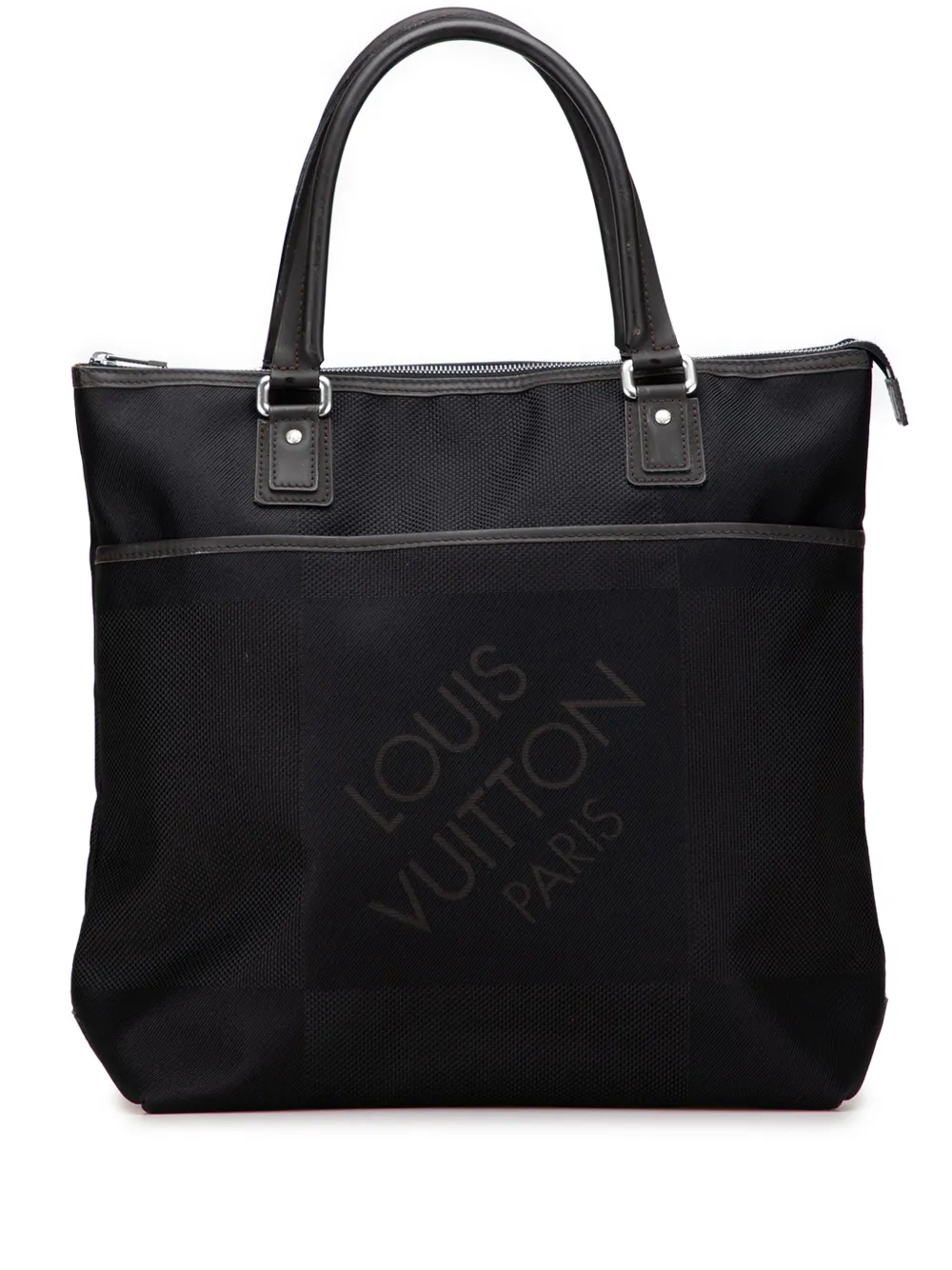 Pre-owned Louis Vuitton 2007 Damier Geant Cougar Tote Bag In Black