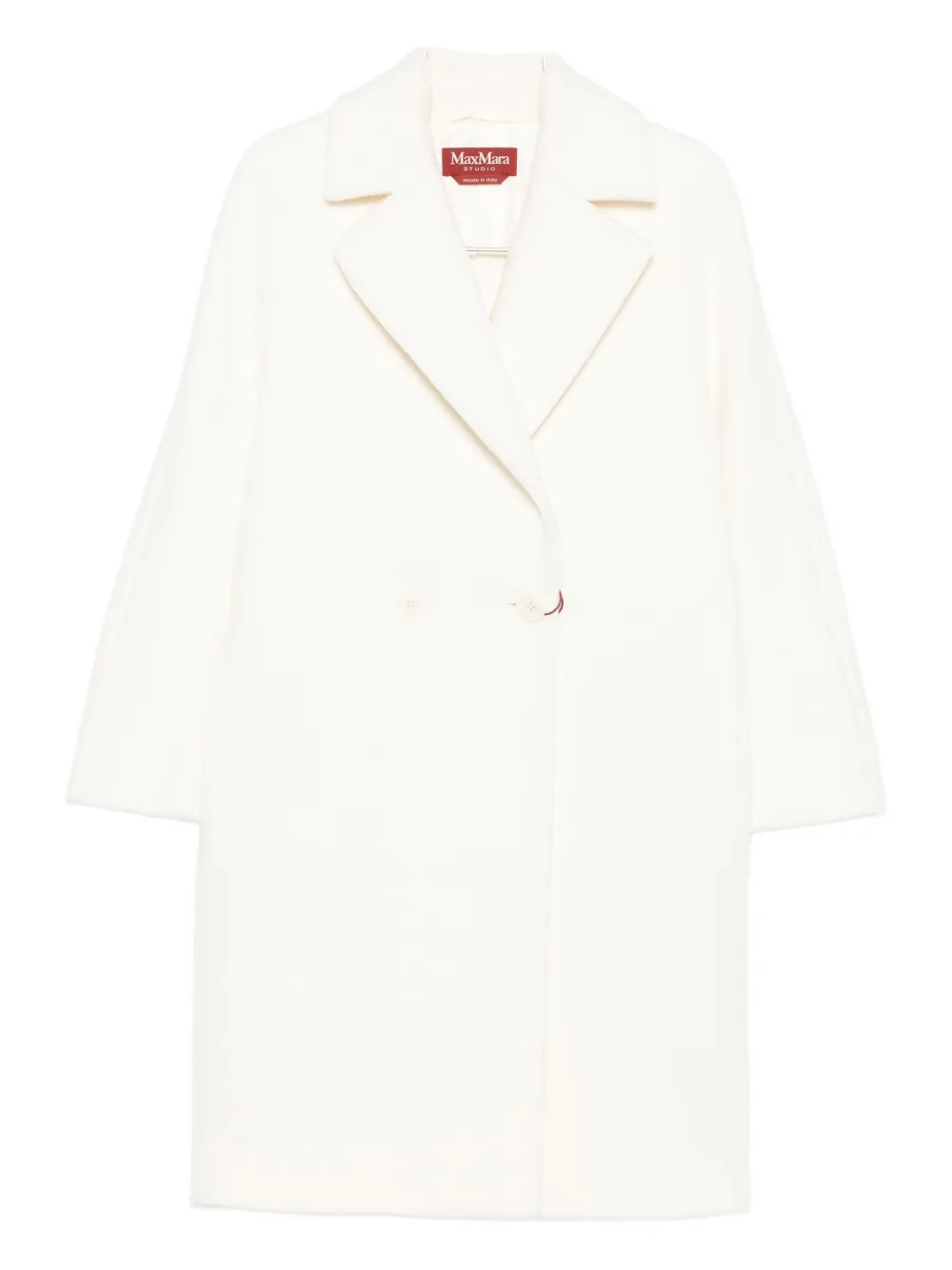 Max Mara Double-breasted Coat In White