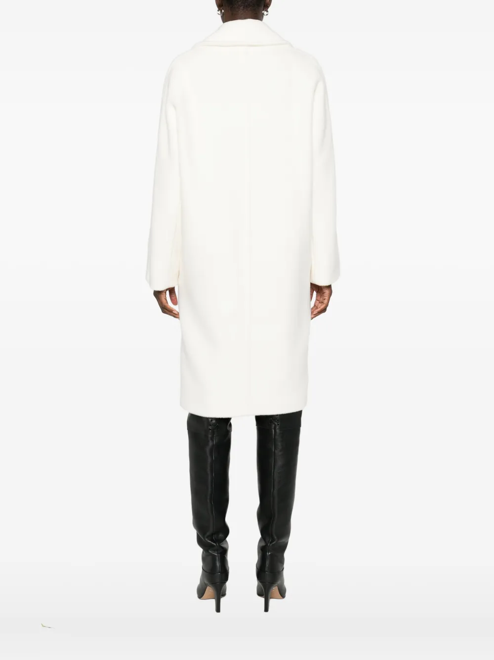 Max Mara Double-breasted Coat In White