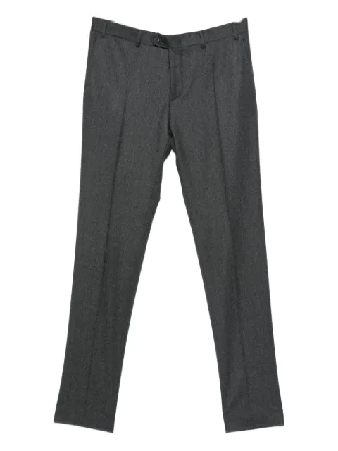 Canali pressed-crease trousers
