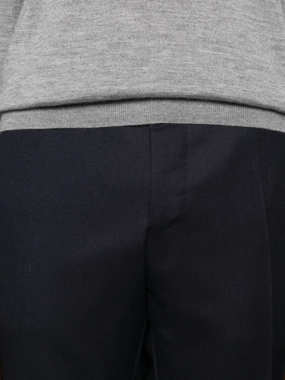 Canali Broek met riemlussen Blauw