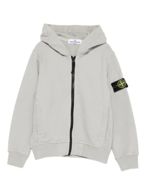 Stone Island Junior hooded zip-up sweatshirt