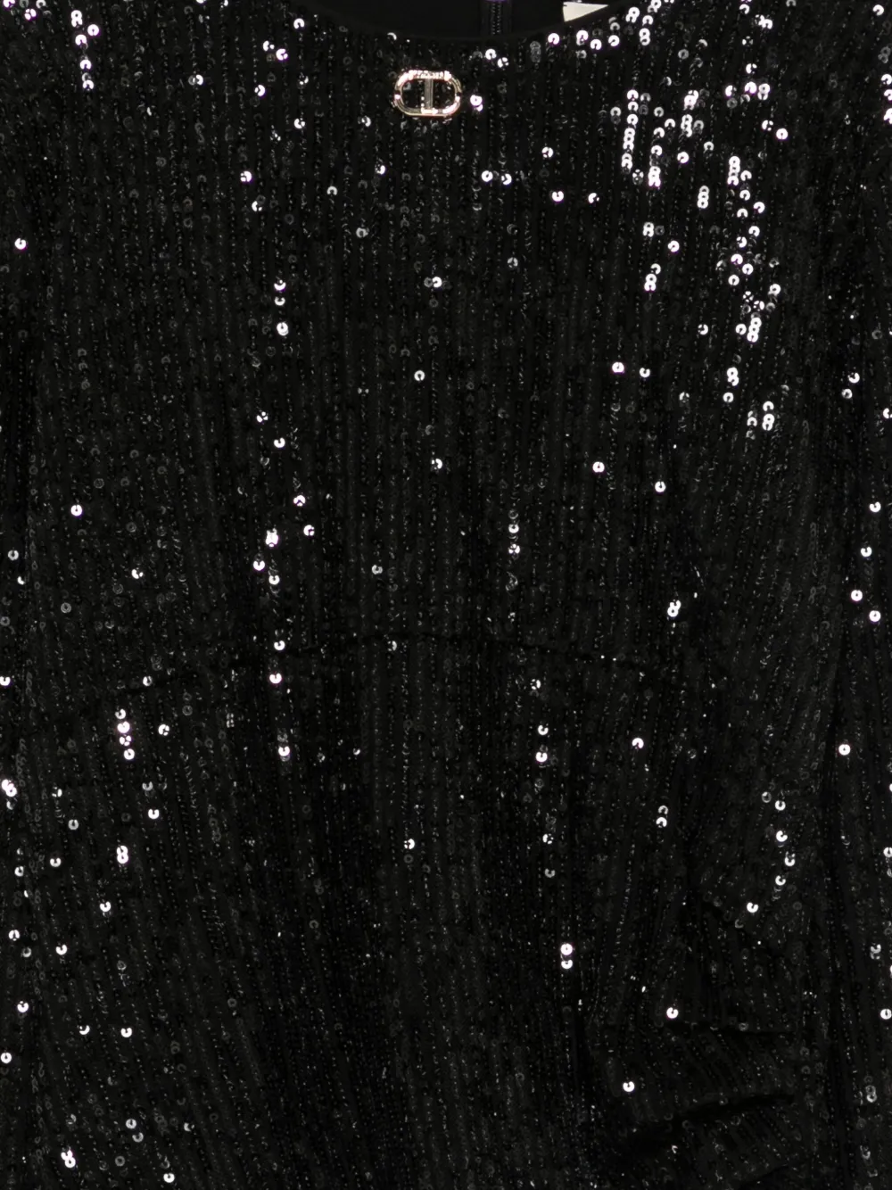 TWINSET Kids Jurk verfraaid met pailletten Zwart