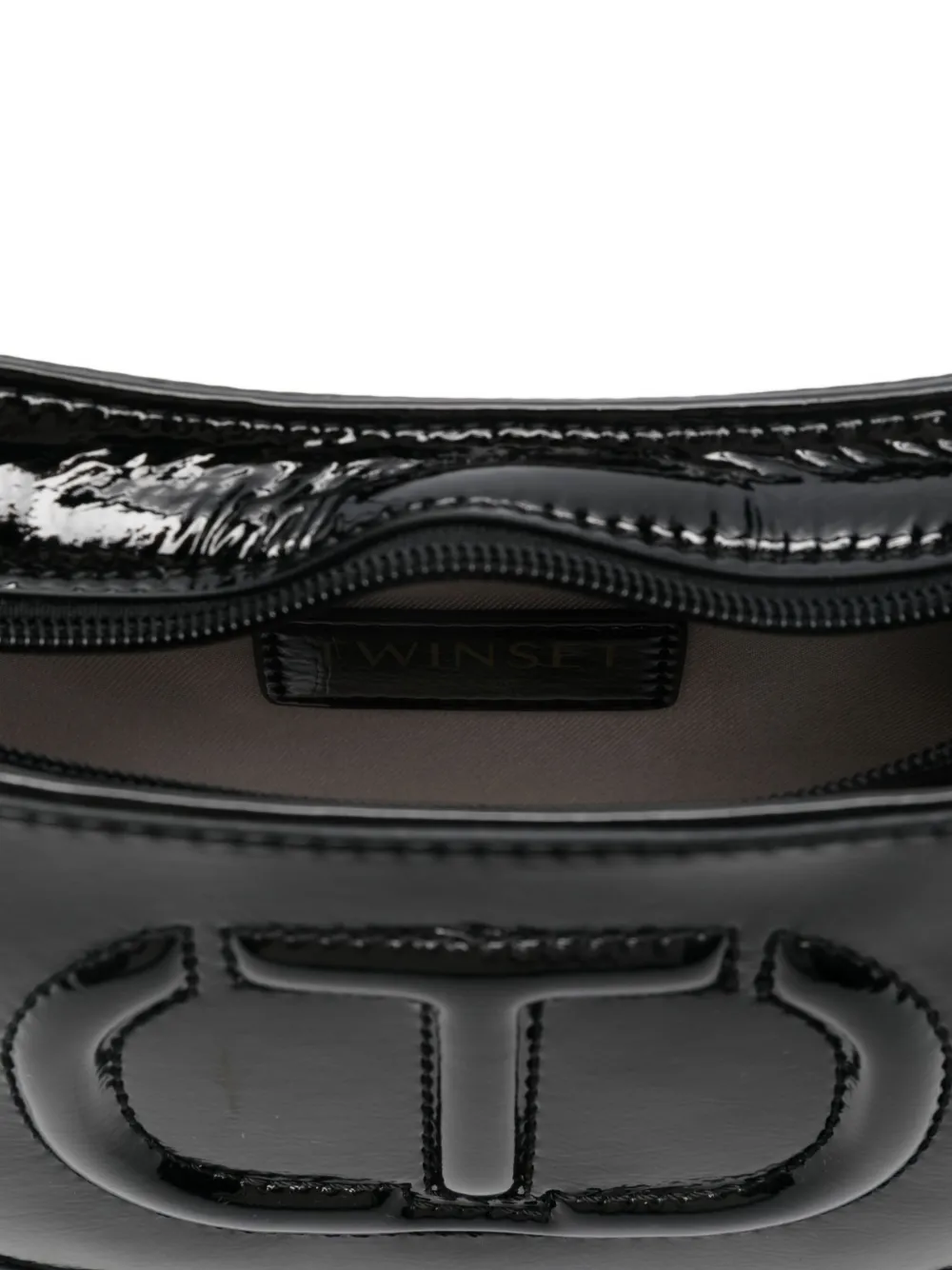 TWINSET Kids Schoudertas met logo-reliëf Zwart