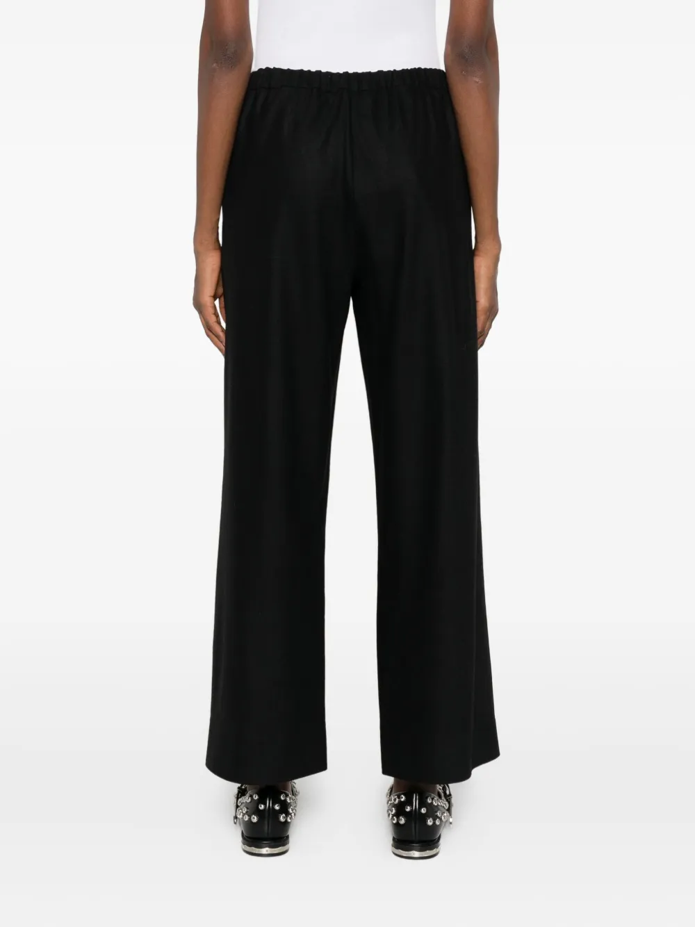 'S Max Mara Straight broek met trekkoord Zwart