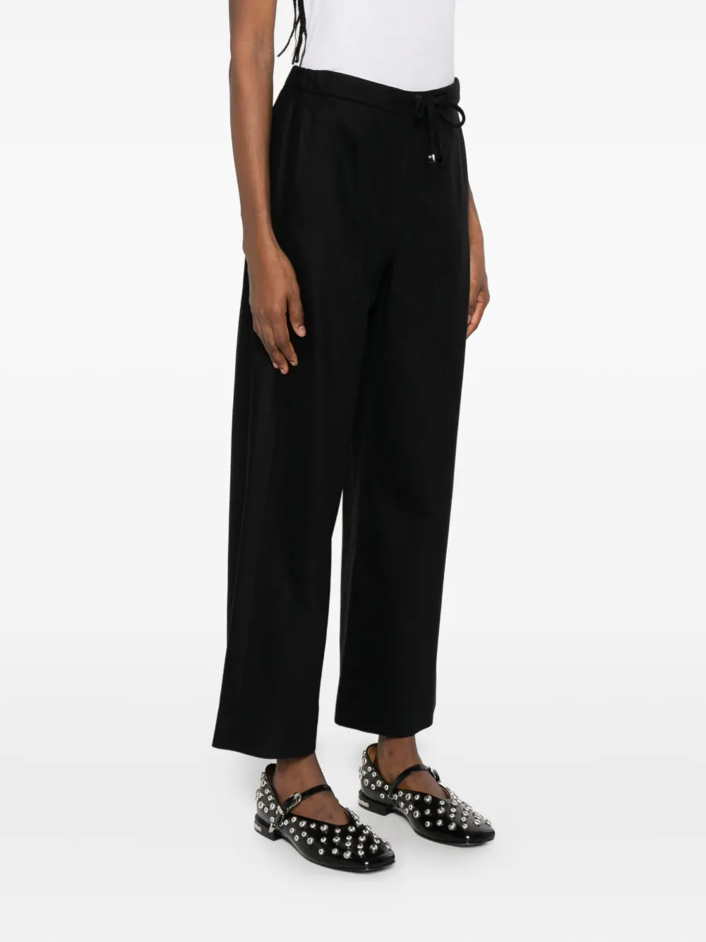 'S Max Mara Straight broek met trekkoord Zwart