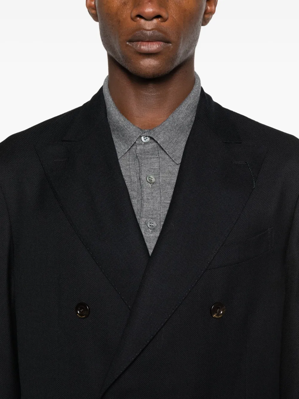 Boglioli Jack met dubbele rij knopen Zwart