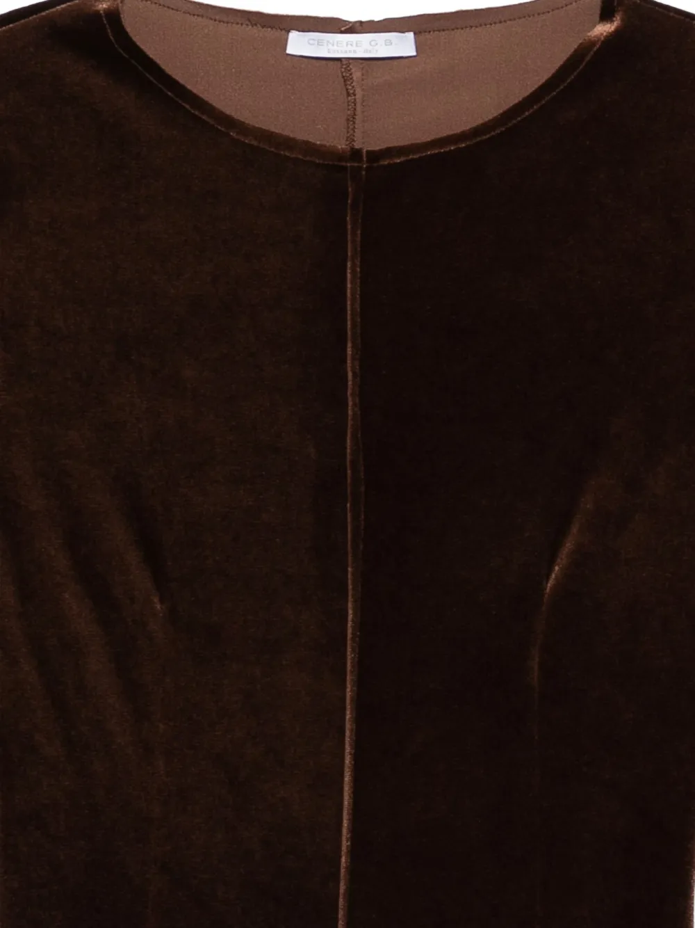 Cenere Gb Velvet Midi Dress In Brown