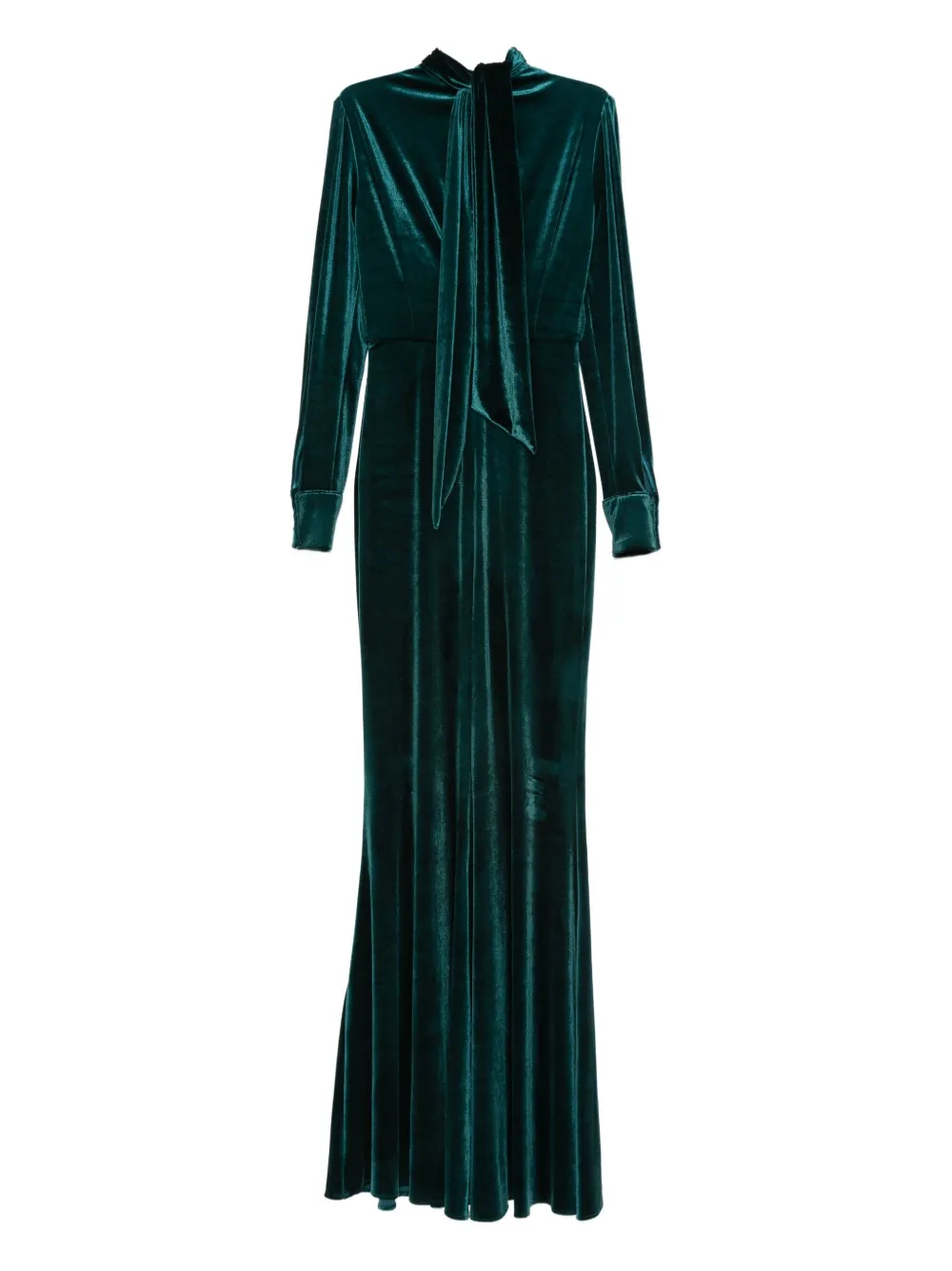Cenere GB velvet maxi gown - Groen