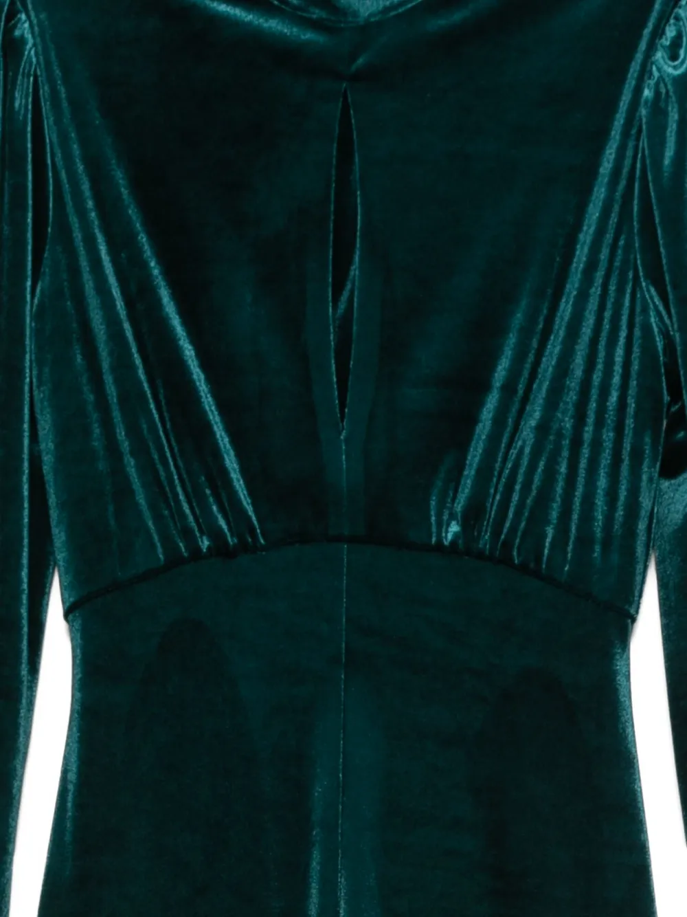 Cenere Velvet Maxi Gown In Green