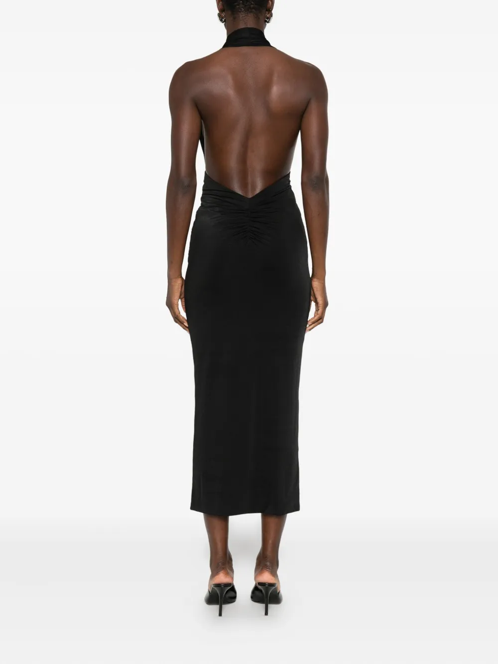 The Andamane American Neck Dress In Black