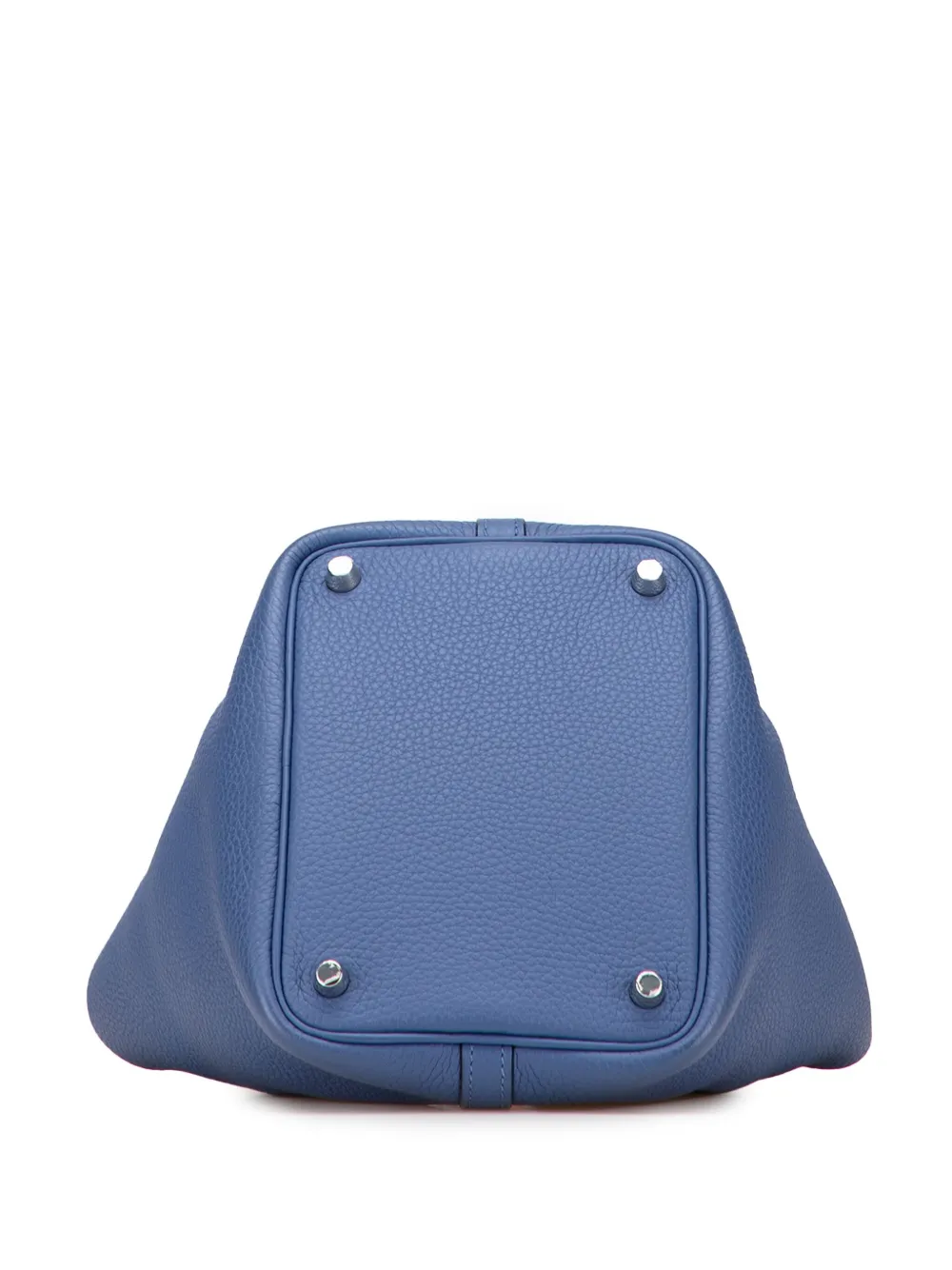 Pre-owned Hermes 2017 Clemence And Swift Picotin Lock 18 Eclat Handbag In Blue