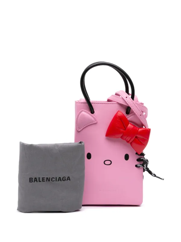 Balenciaga Pre-Owned 2020 Mini Calfskin Hello Kitty Shopping Phone Holder  Satchel Pink FARFETCH PH