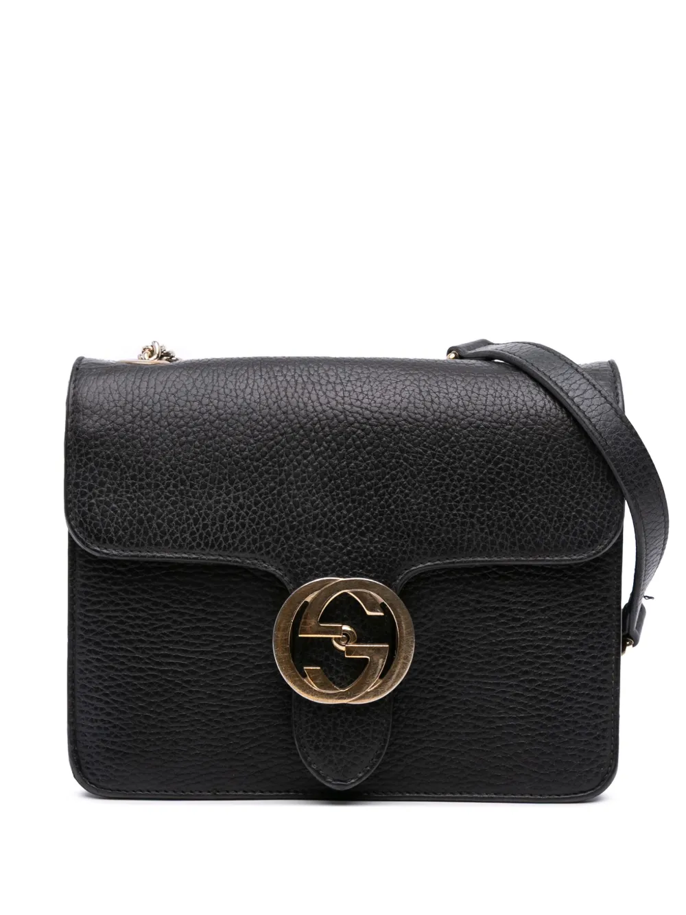 Gucci Pre-Owned 2016-2025 Small Dollar Calfskin Interlocking G crossbody bag | Black | Image 1