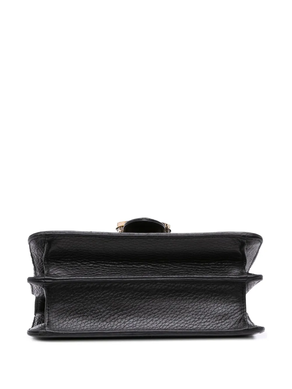 Pre-owned Gucci 2016-2025 Small Dollar Calfskin Interlocking G Crossbody Bag In Black