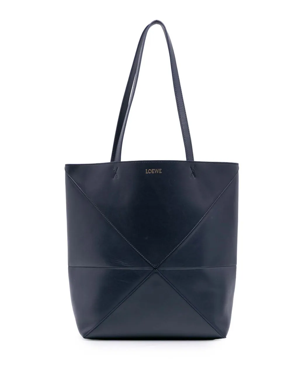 Loewe Pre-Owned 2024 Large Shiny Calfskin Puzzle Fold tote bag | Blue | Image 1