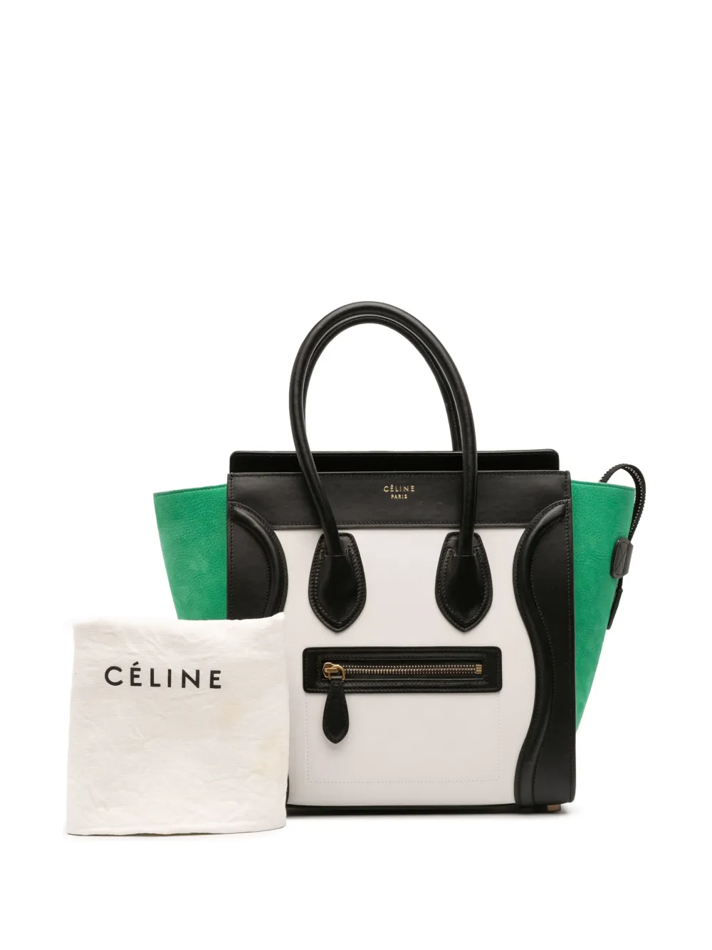 Celine Pre-Owned 2014-2015 マイクロ トリコロール ヌバック＆カーフ