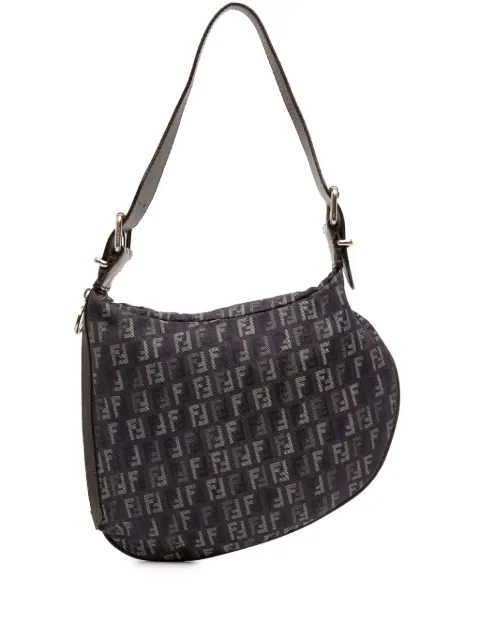 Fendi Pre-Owned 2000-2017 Zucchino Denim Oyster shoulder bag