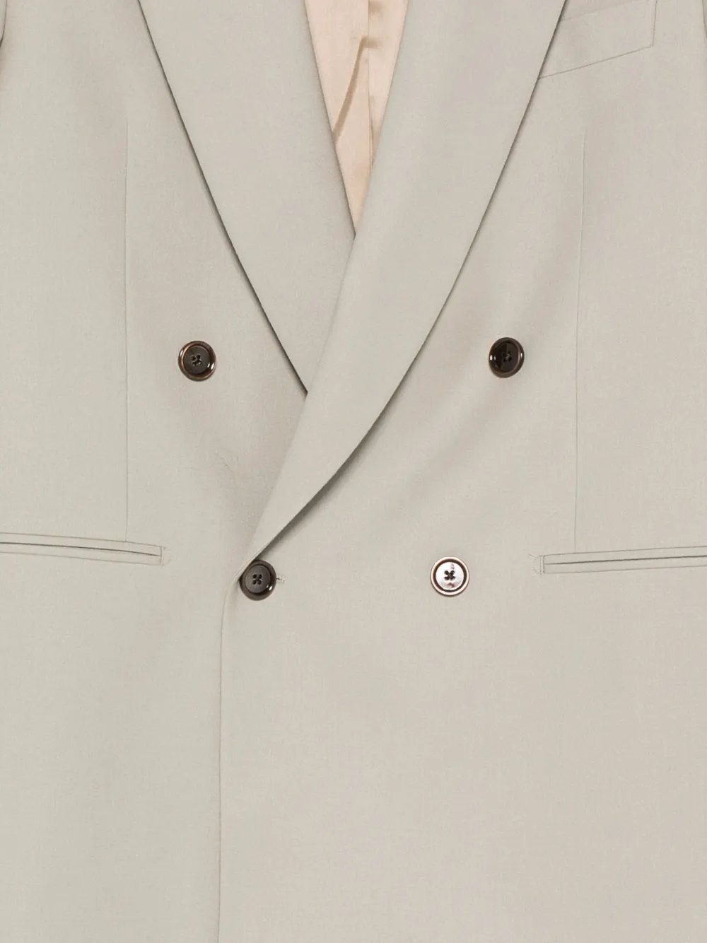 Lardini Double-breasted Blazer In Neutral