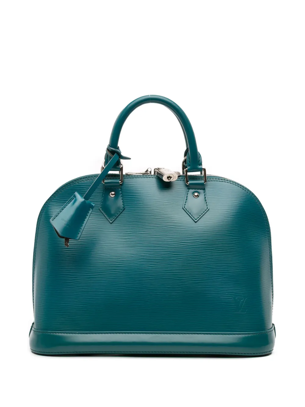 Pre-owned Louis Vuitton 2013 Epi Alma Pm Handbag In Blue
