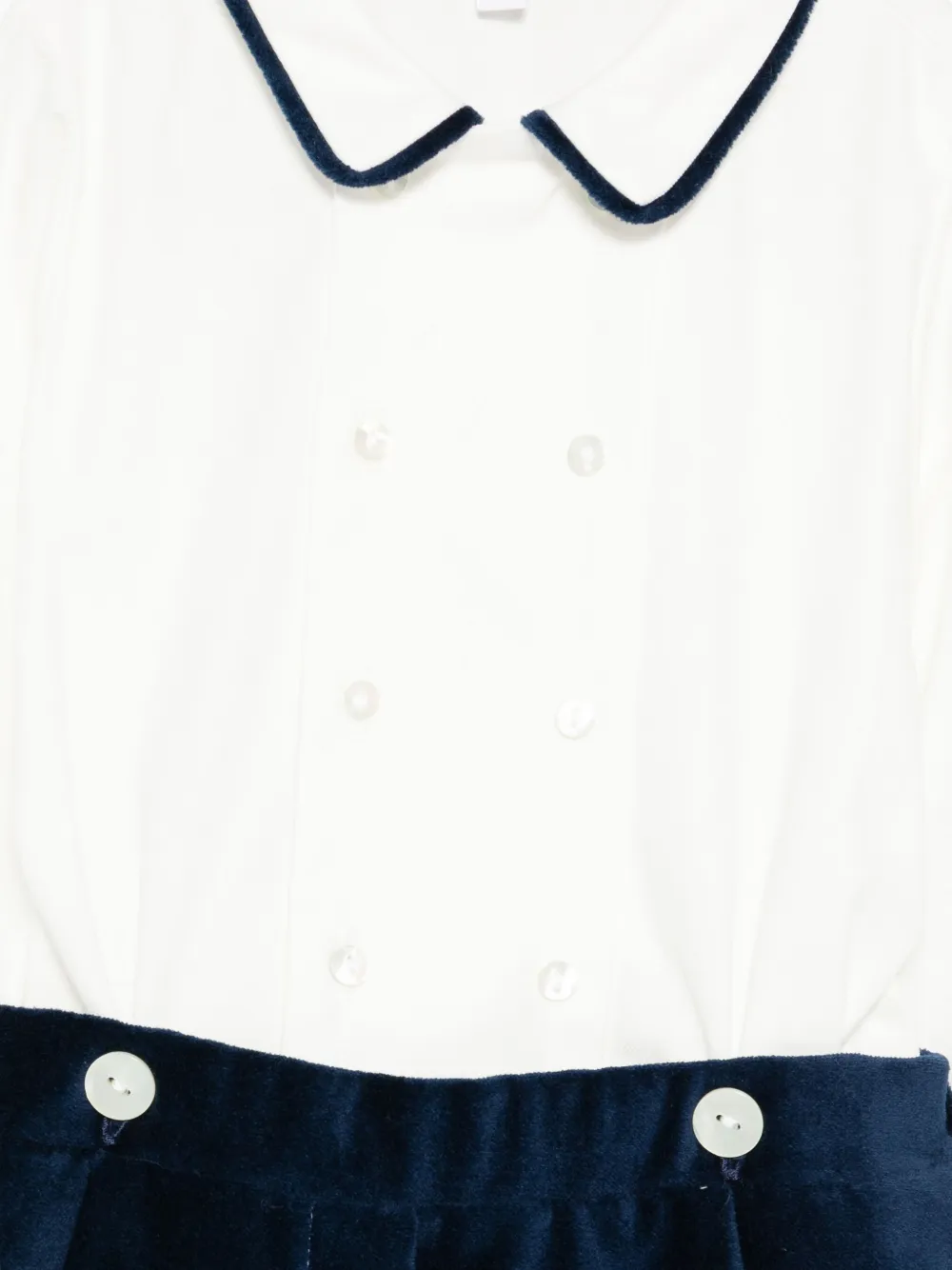 Mariella Ferrari Jumpsuit met dubbele rij knopen en klassieke kraag Wit