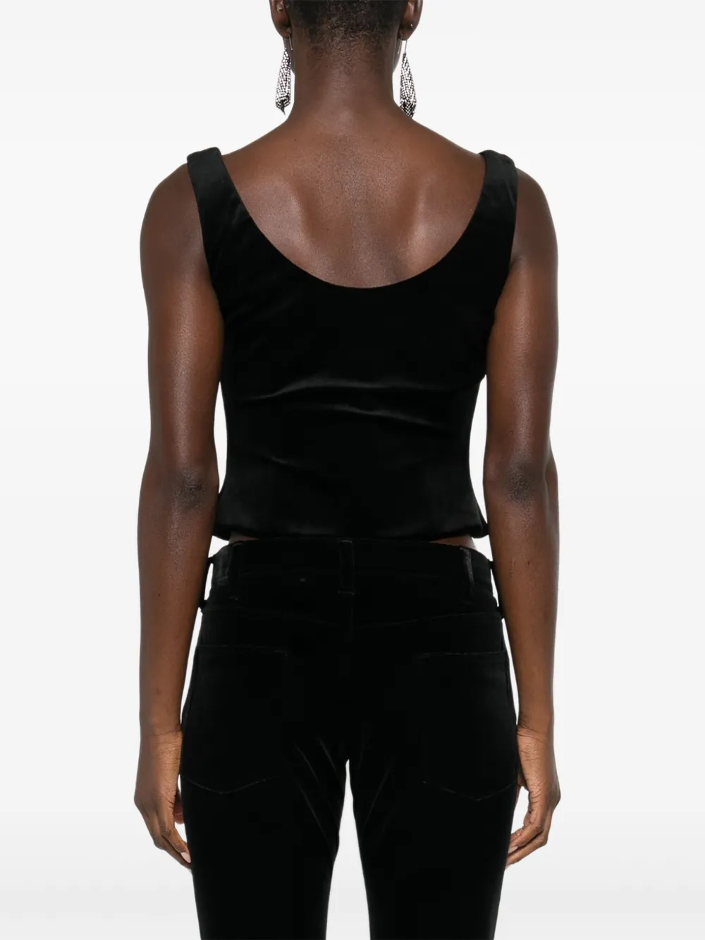 Balenciaga Top met diepe ronde hals Zwart