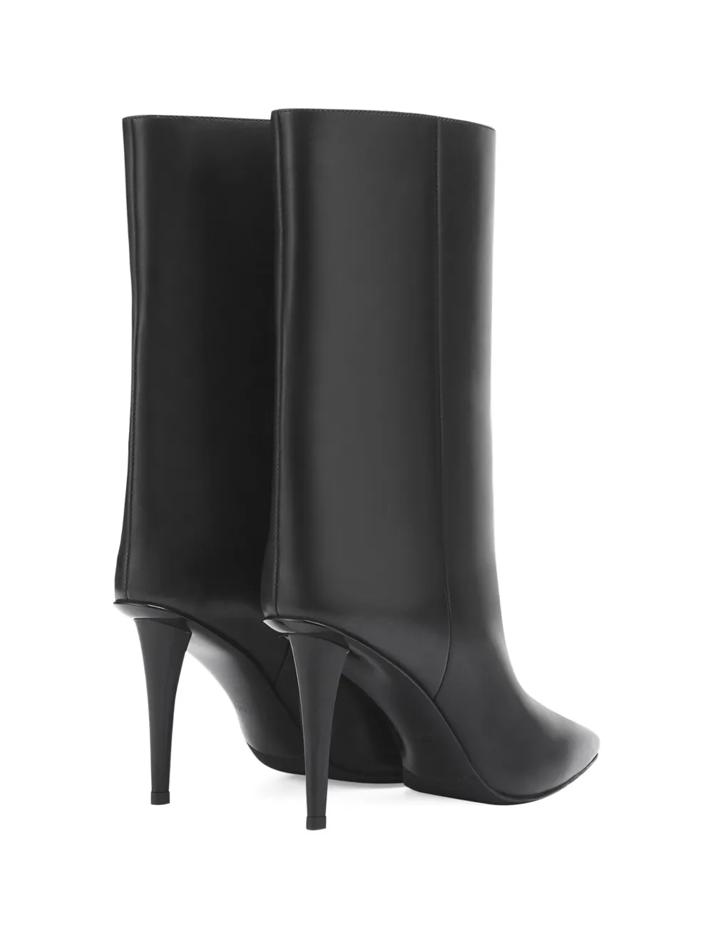 Potamy Leather Heeled Ankle Boots In Animal Print