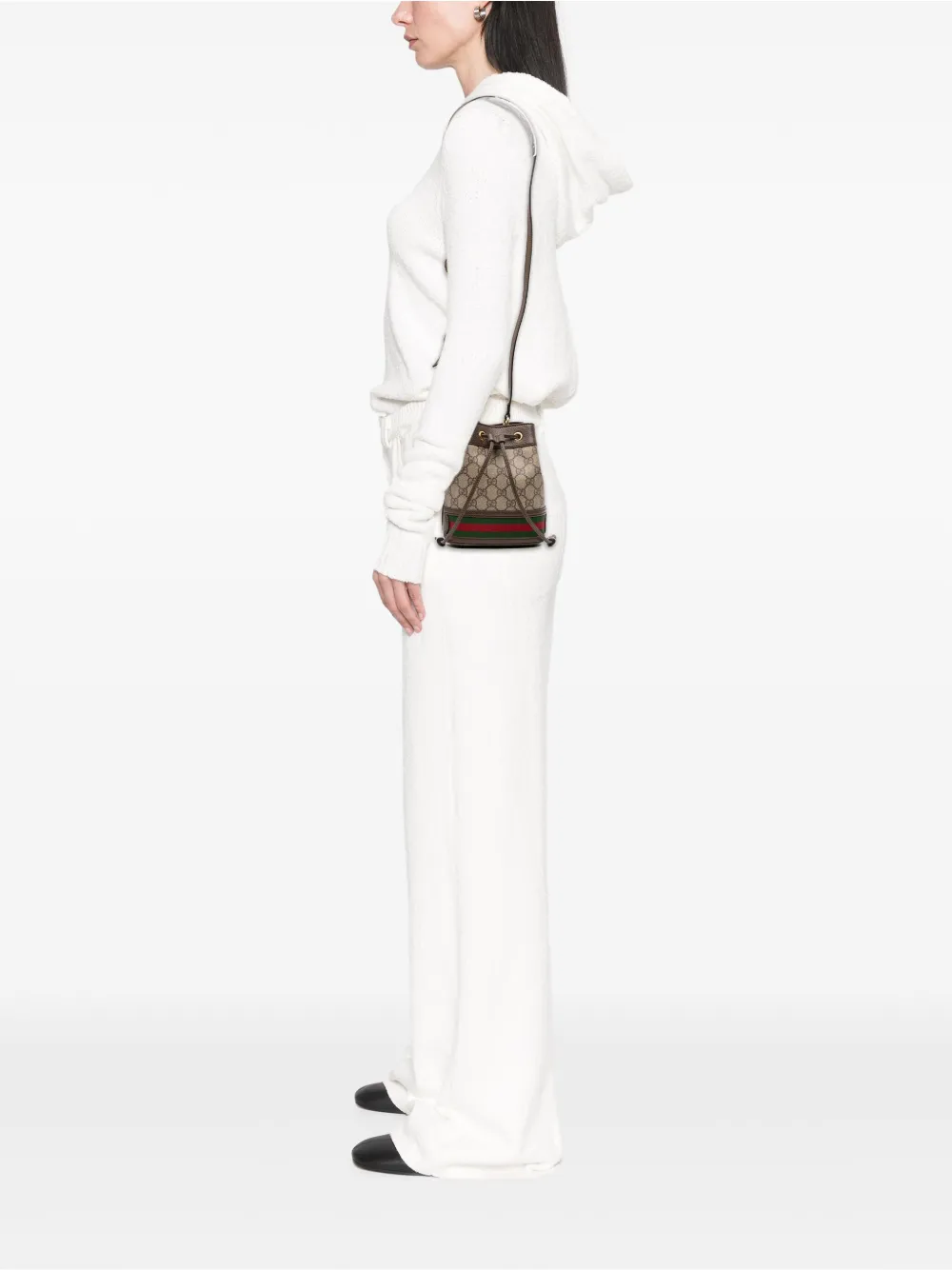 Gucci Pre-Owned 2016-2025 Mini GG Supreme Web Ophidia bucket bag | Pre-Owned | Image 2
