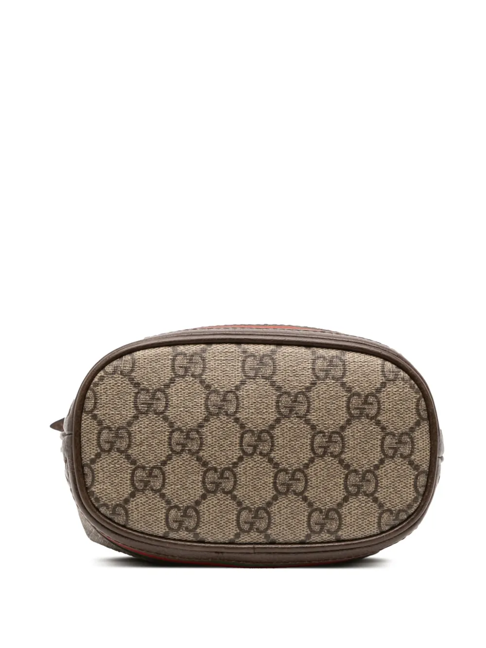 Pre-owned Gucci 2016-2025 Mini Gg Supreme Web Ophidia Bucket Bag In Brown