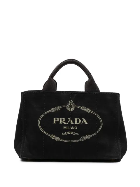 Prada Pre-Owned 2013-2025 Small Canvas Canapa Logo satchel