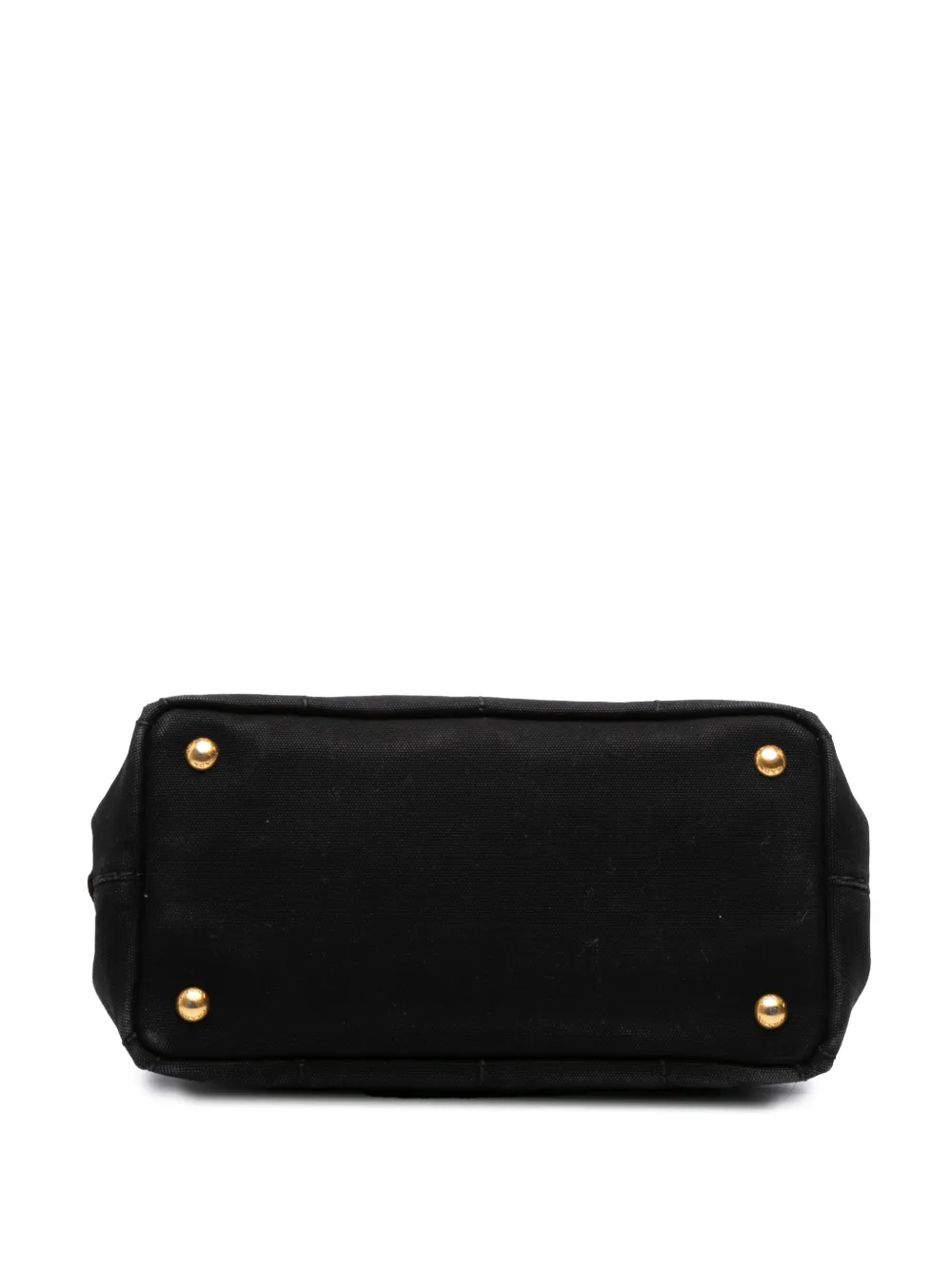 Pre-owned Prada 2013-2025 Small Canvas Canapa Logo Satchel In Black