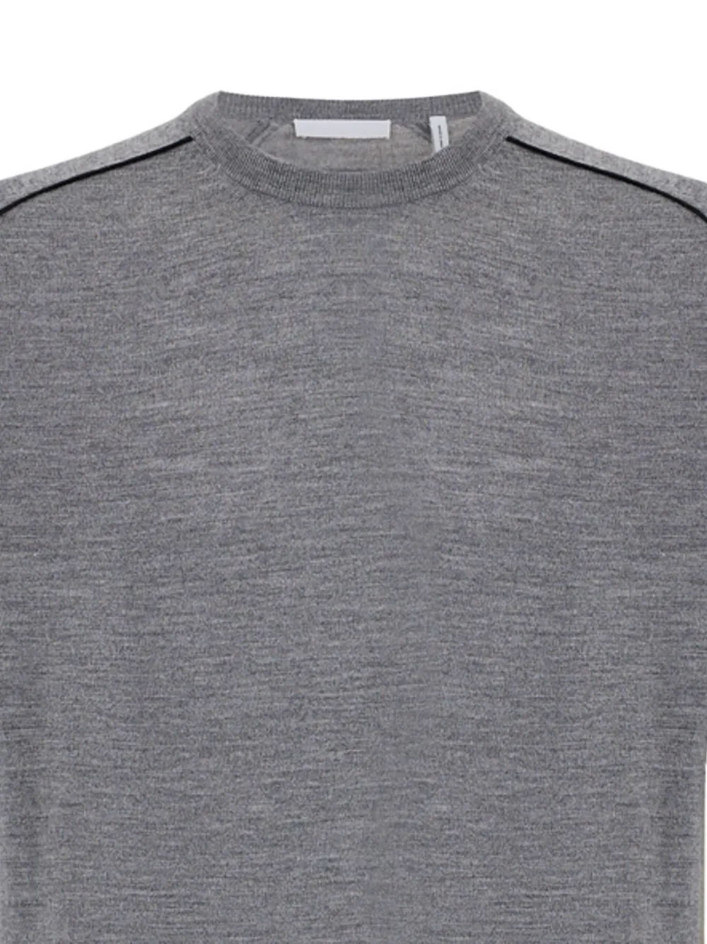 Helmut Lang Contrasting-trim T-shirt In Gray