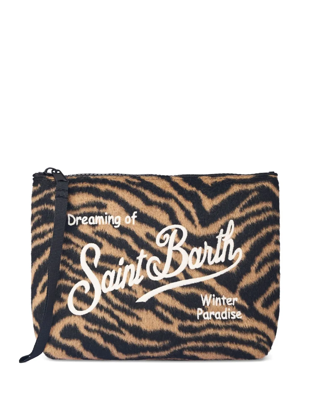 MC2 Saint Barth zebra-print clutch bag | Brown | Image 1