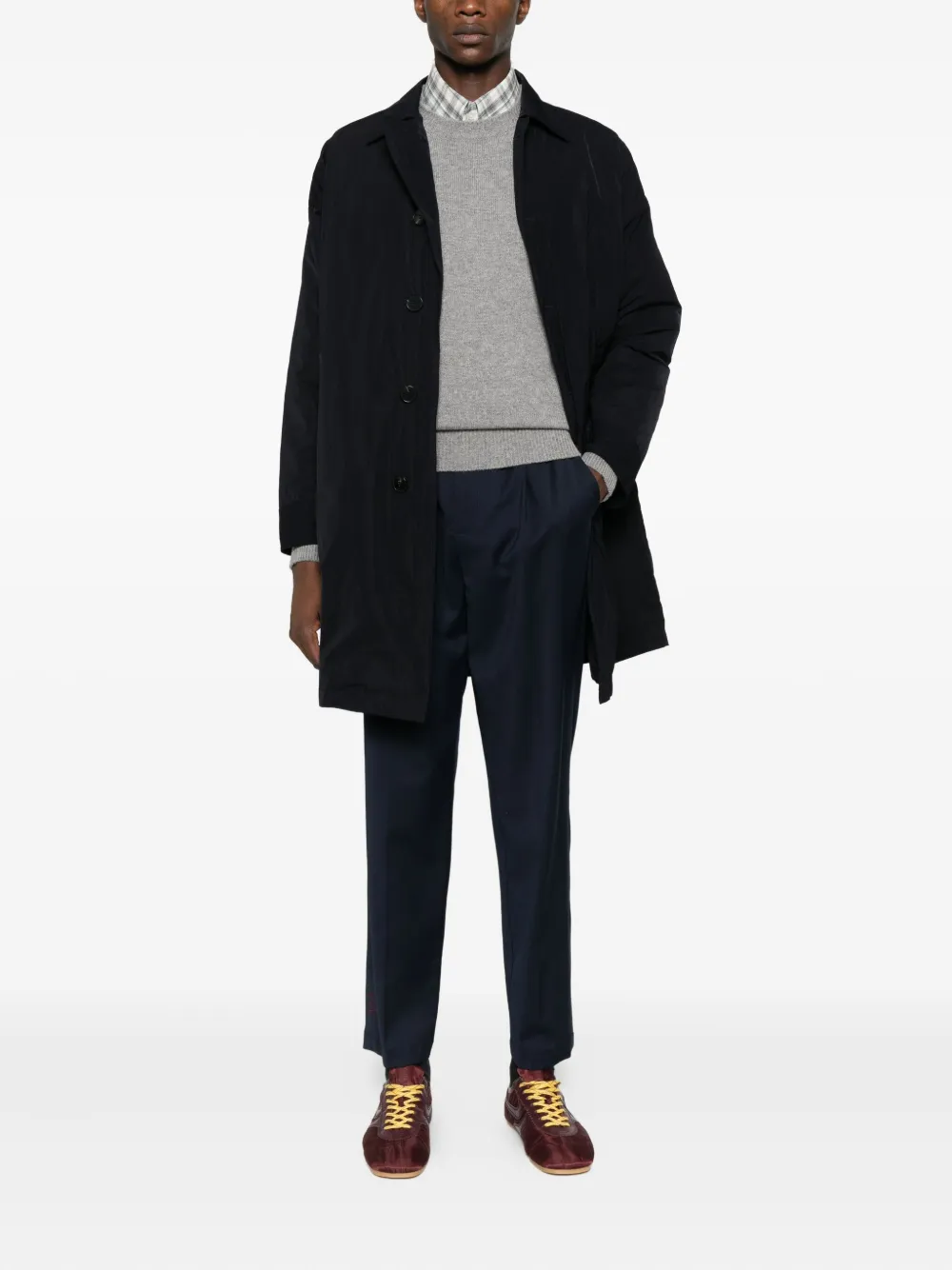 Amaranto Drawstring Straight-leg Trousers In Blue