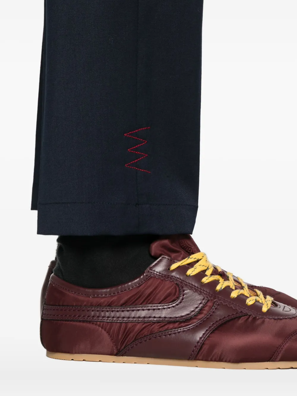 Amaranto Drawstring Straight-leg Trousers In Blue