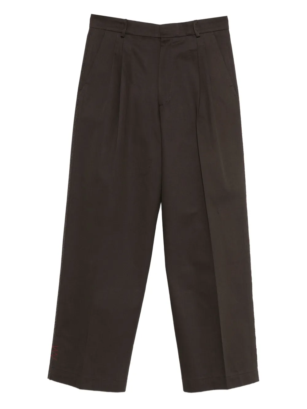 AMARANTO  pressed-crease trousers | Brown | Image 1