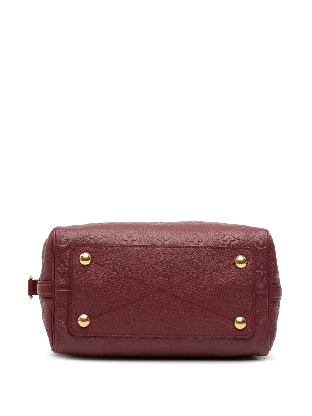 Pre-owned Louis Vuitton 2013 Monogram Empreinte Speedy Bandouliere 25 Satchel In Red
