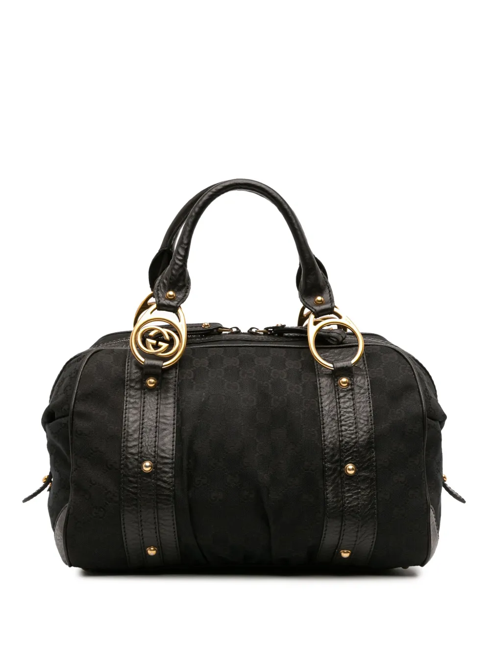 Gucci Pre-Owned 2016-2025 Medium GG Canvas Interlocking G boston bag | Black | Image 1